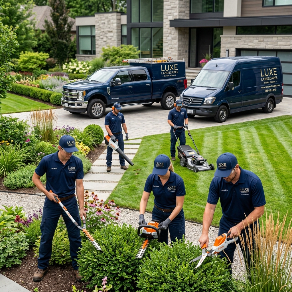 Green lawn service team